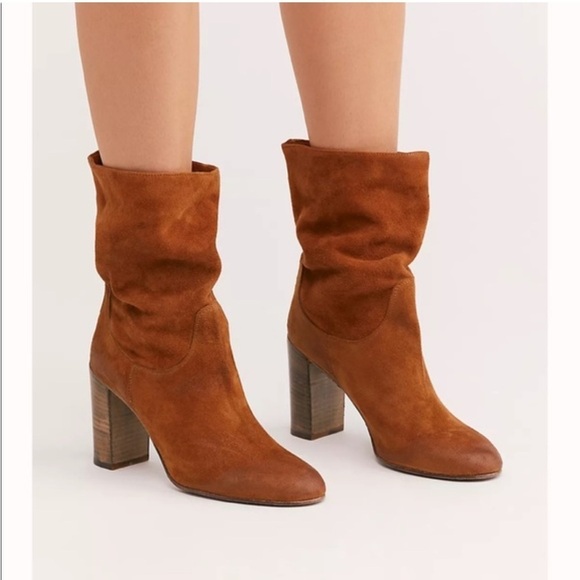 Free People Dakota Heeled Suede Midi Boot - Picture 2 of 9